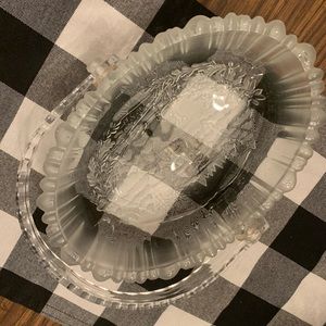 Clear glass decorative bowl